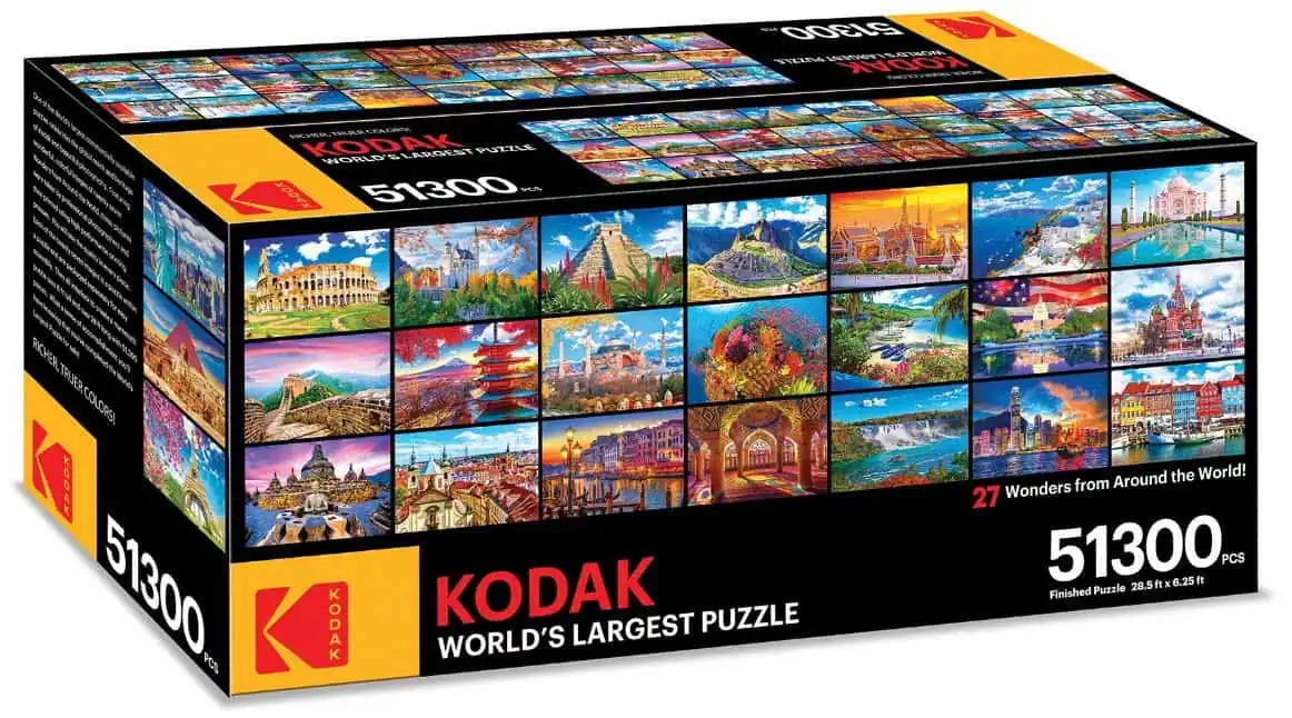 Kodak World's Largest Jigsaw Puzzle - 51,300 pieces featuring 27 wonders from around the world